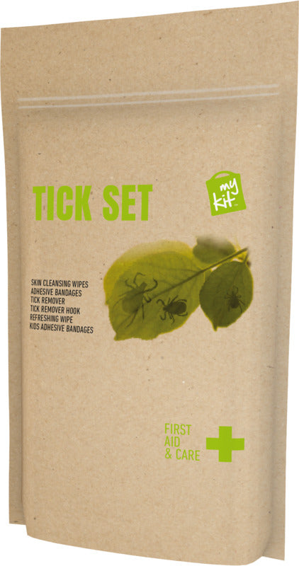 Tick First Aid Kit in Kraft Brown Pouch