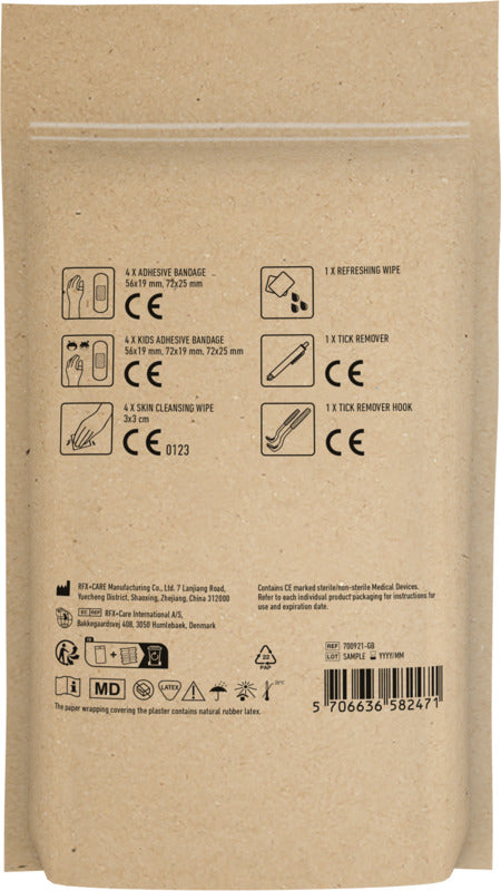 Tick First Aid Kit in Kraft Brown Pouch