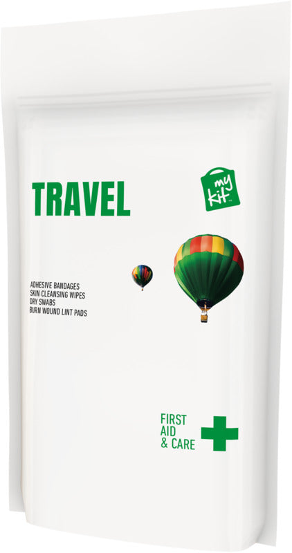 Travel First Aid Kit in White Kraft Pouch