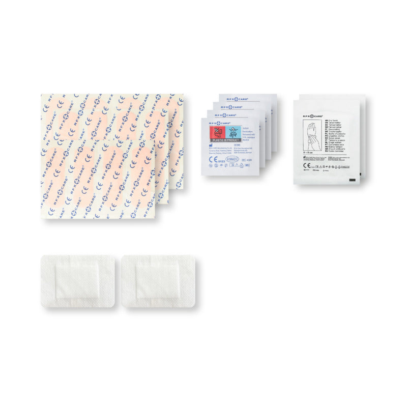 Travel First Aid Kit in White Kraft Pouch