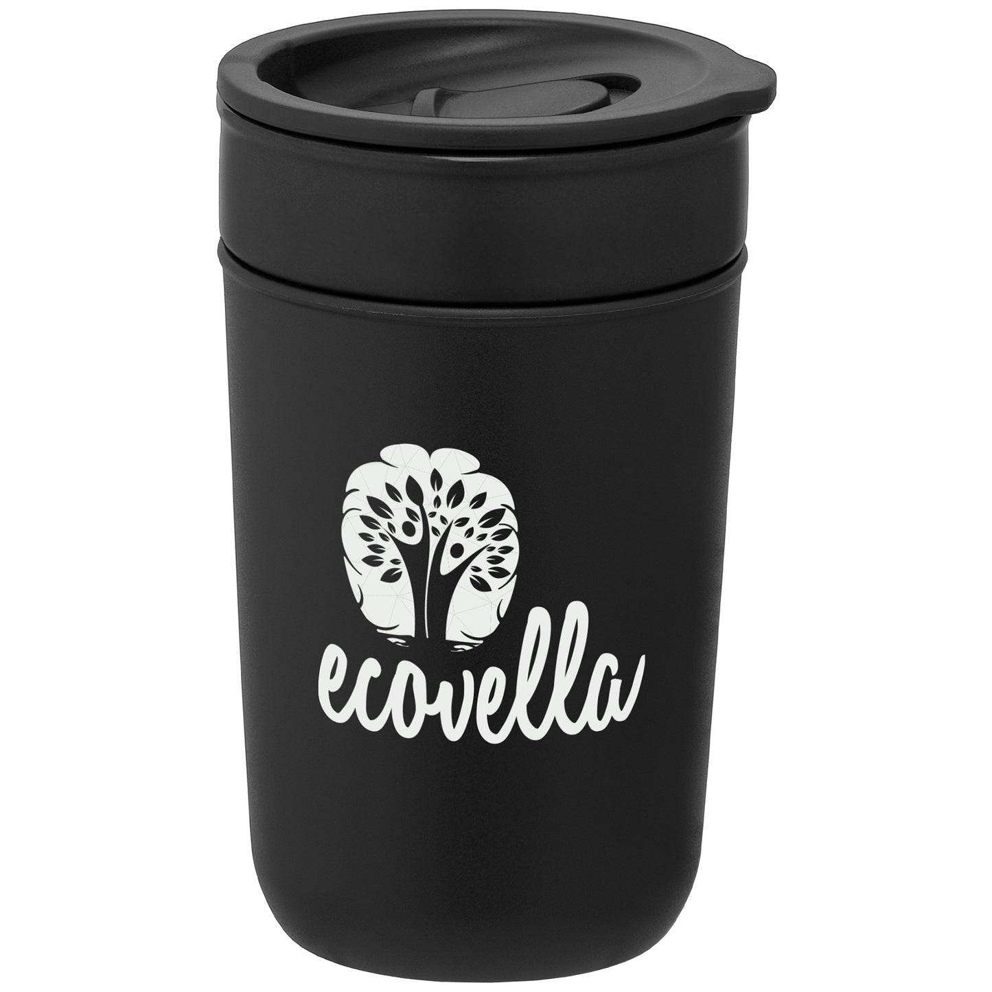Ceramic Tumbler with Recycled Plastic Exterior & Lid