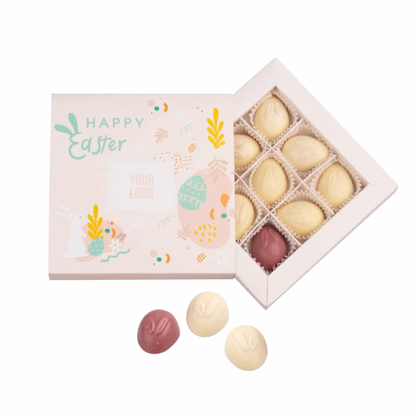 Easter Bunny Praline with Advertising Card