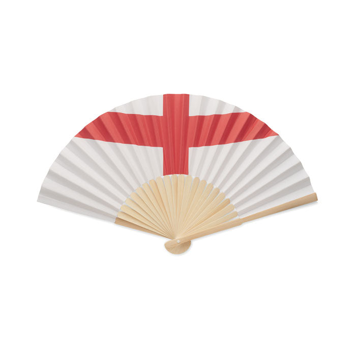 Bamboo Fan with Flag Design