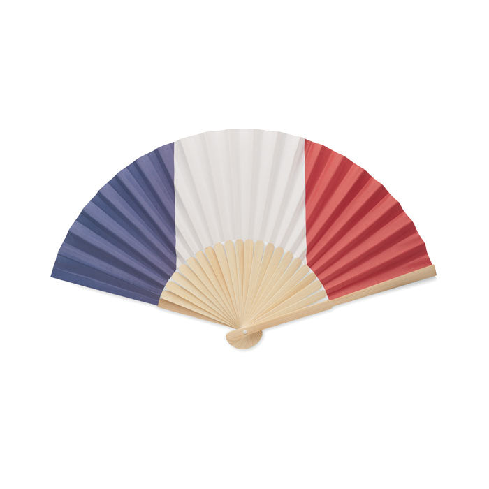 Bamboo Fan with Flag Design