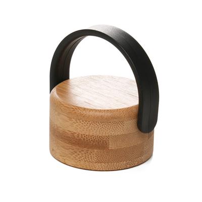 Frosted 500ml Bottle with Bamboo Lid