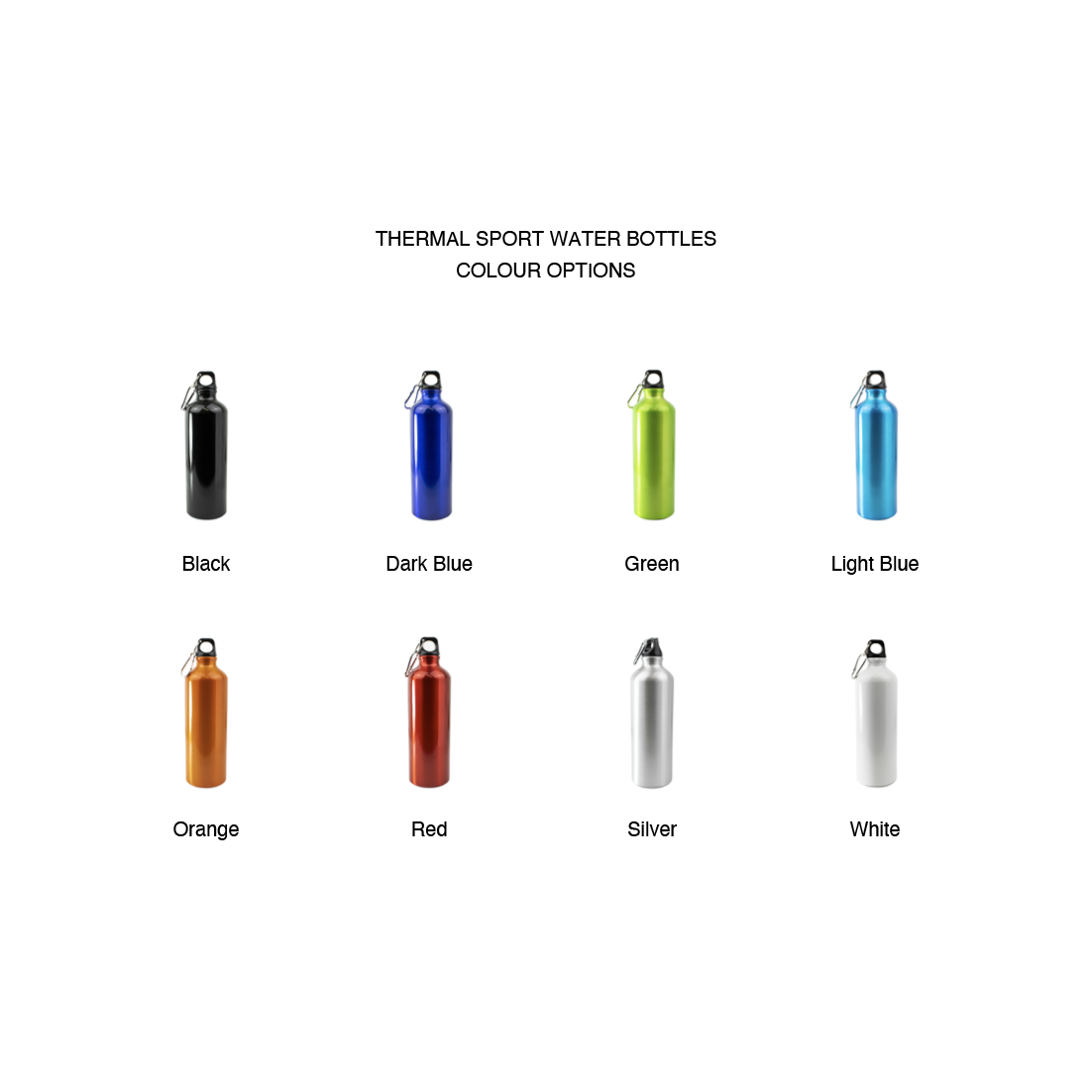 Branded Engraved or Printed Thermal Sports Water Bottle - Orange