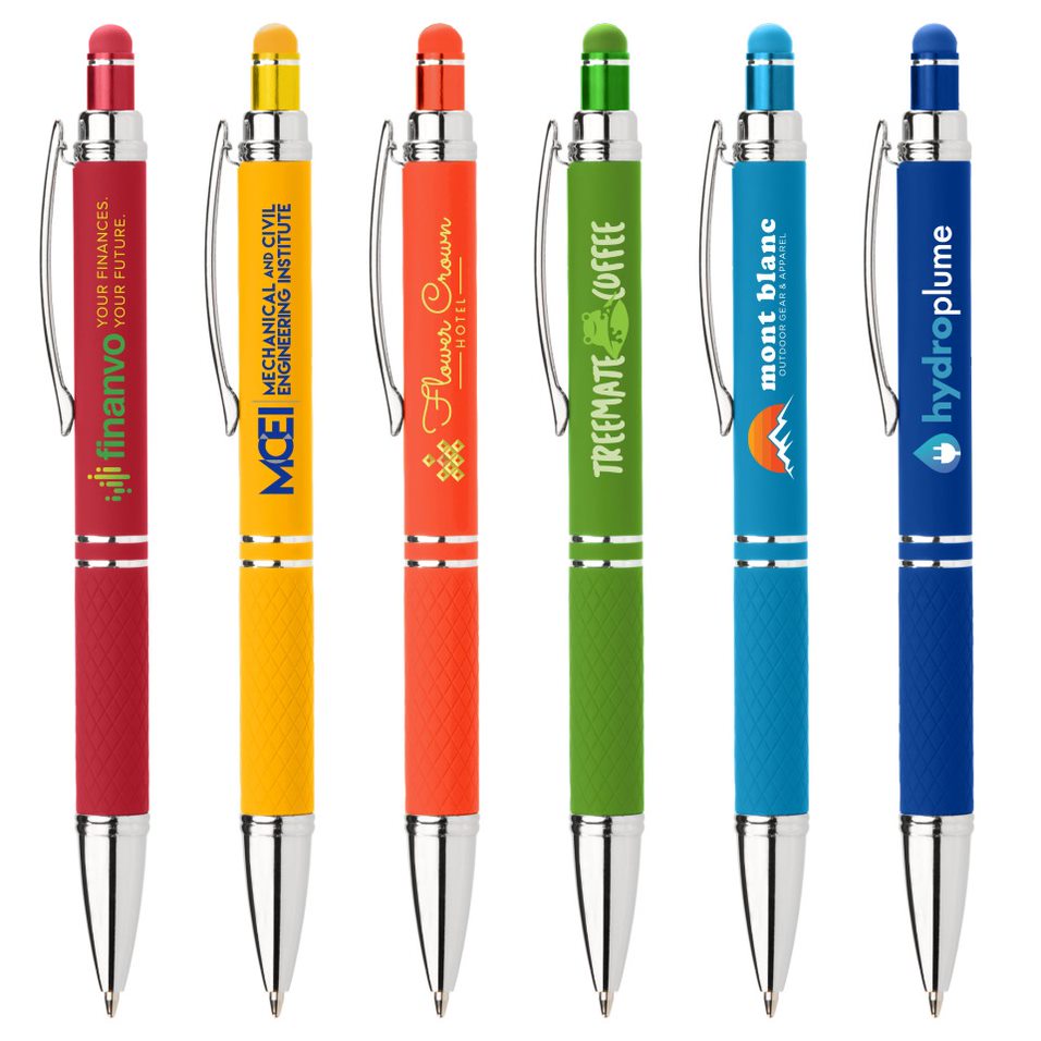 Soft Touch Metal Pen with Stylus
