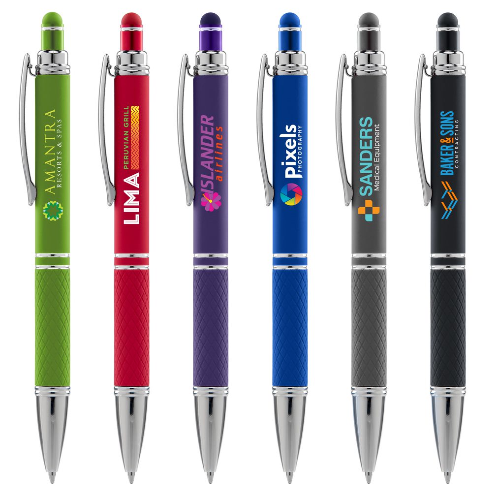 Soft Touch Metal Pen with Stylus