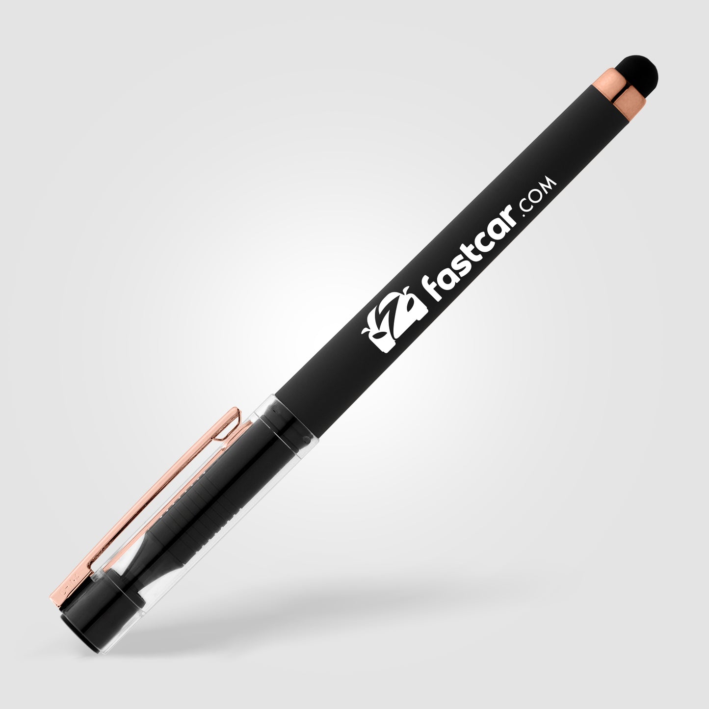 Gel Pen with Clear Lid and Rose Gold Stylus