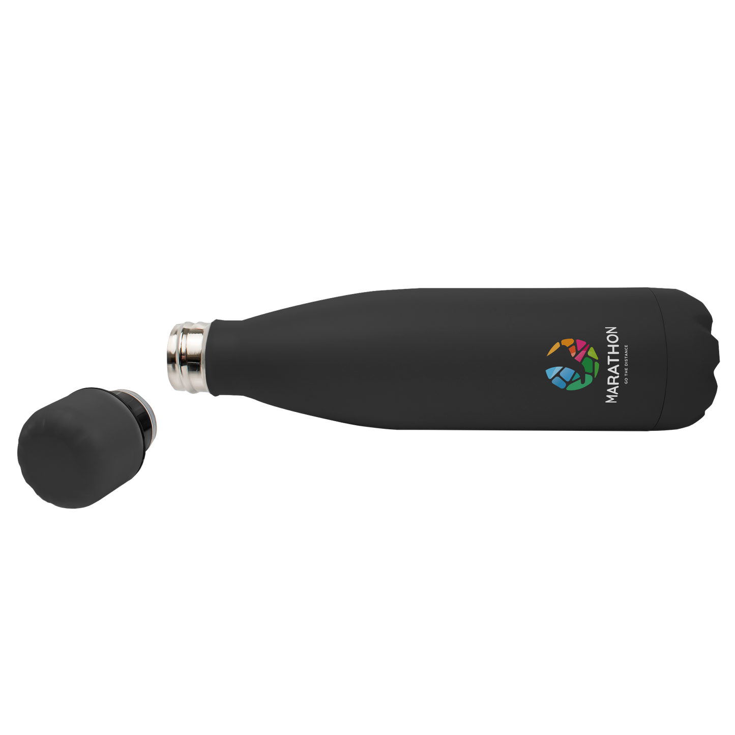 Branded Engraved or Printed Thermal Water Bottle - Black