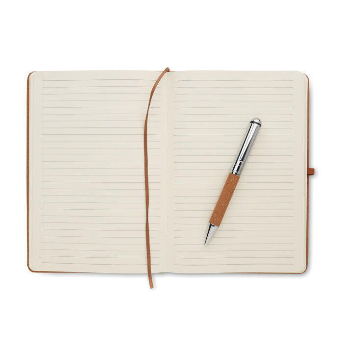 Recycled Leather Notebook Gift Set
