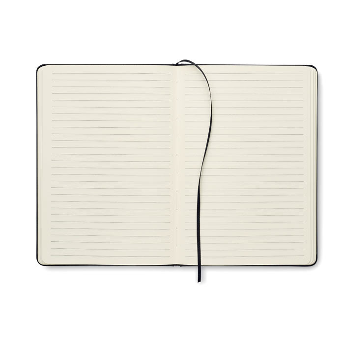 Phone holder hard cover notebook.