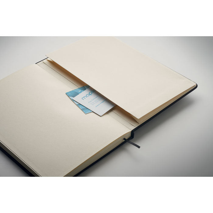 Phone holder hard cover notebook.