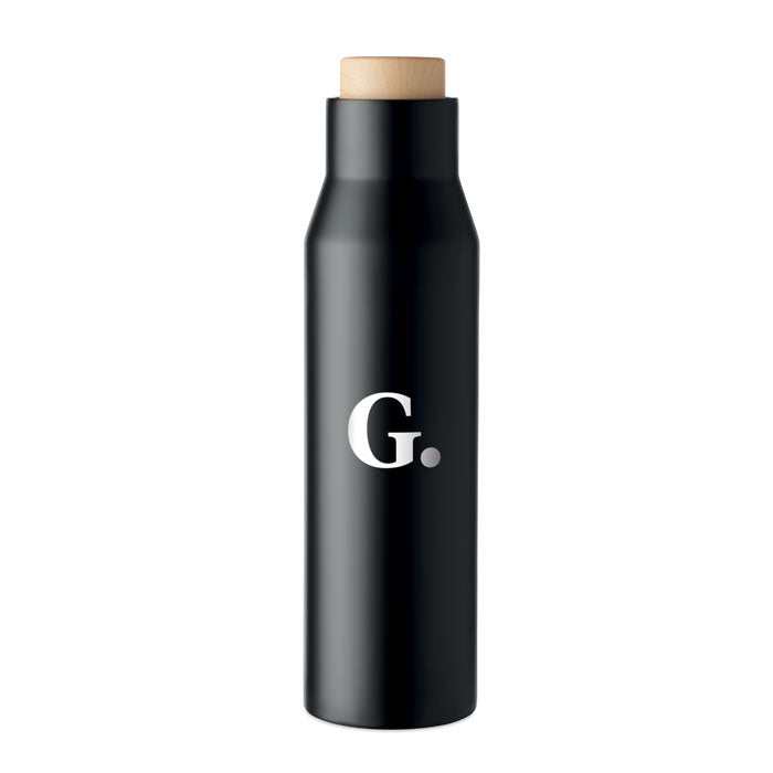 Stylish Water Bottle with Bamboo Cork Style Lid