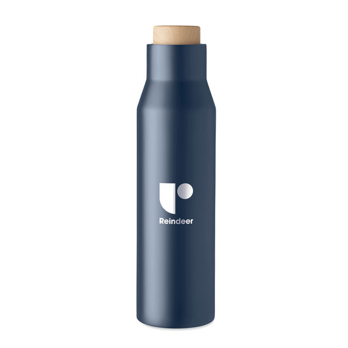 Stylish Water Bottle with Bamboo Cork Style Lid
