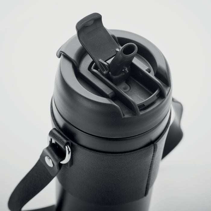 Powder Coated Tumbler with Carry Strap