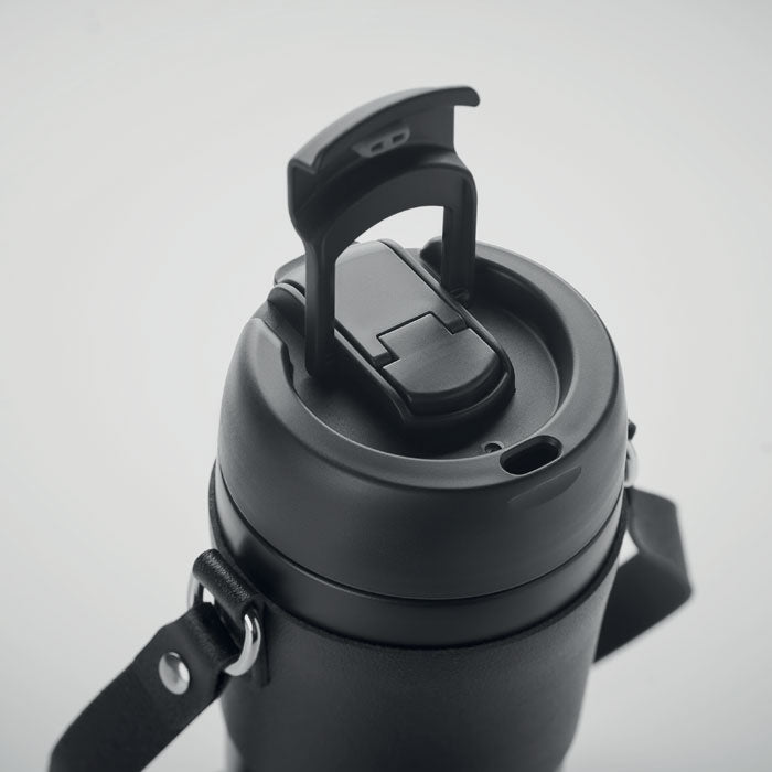Powder Coated Tumbler with Carry Strap
