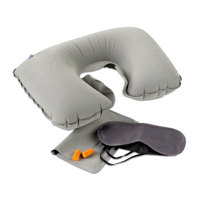 Branded Travel Set including Pillow and Eye Mask