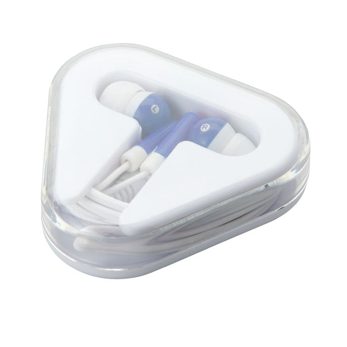 Wired Earphones in Triangular Case