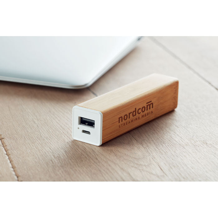 Power bank 2200 mAh in Bamboo Case