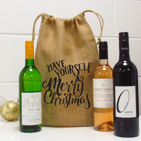 Wine Jute Stuff Bag