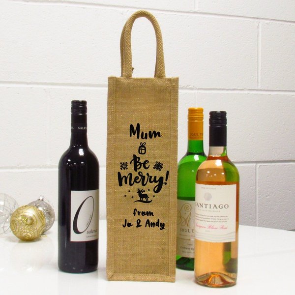 Wine Bottle Jute Bag