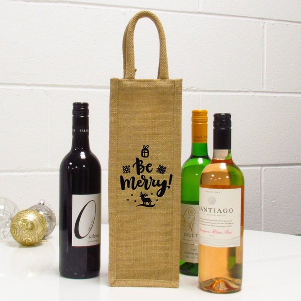 Wine Bottle Jute Bag
