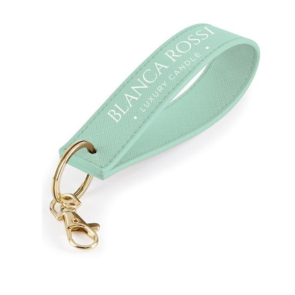 PU Leather Branded Wristlet Keyring