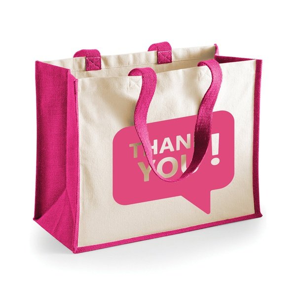 Colourful Cotton Jute Shopper Bag