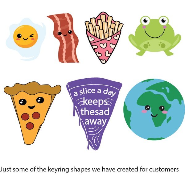 Any shape Branded Keyring