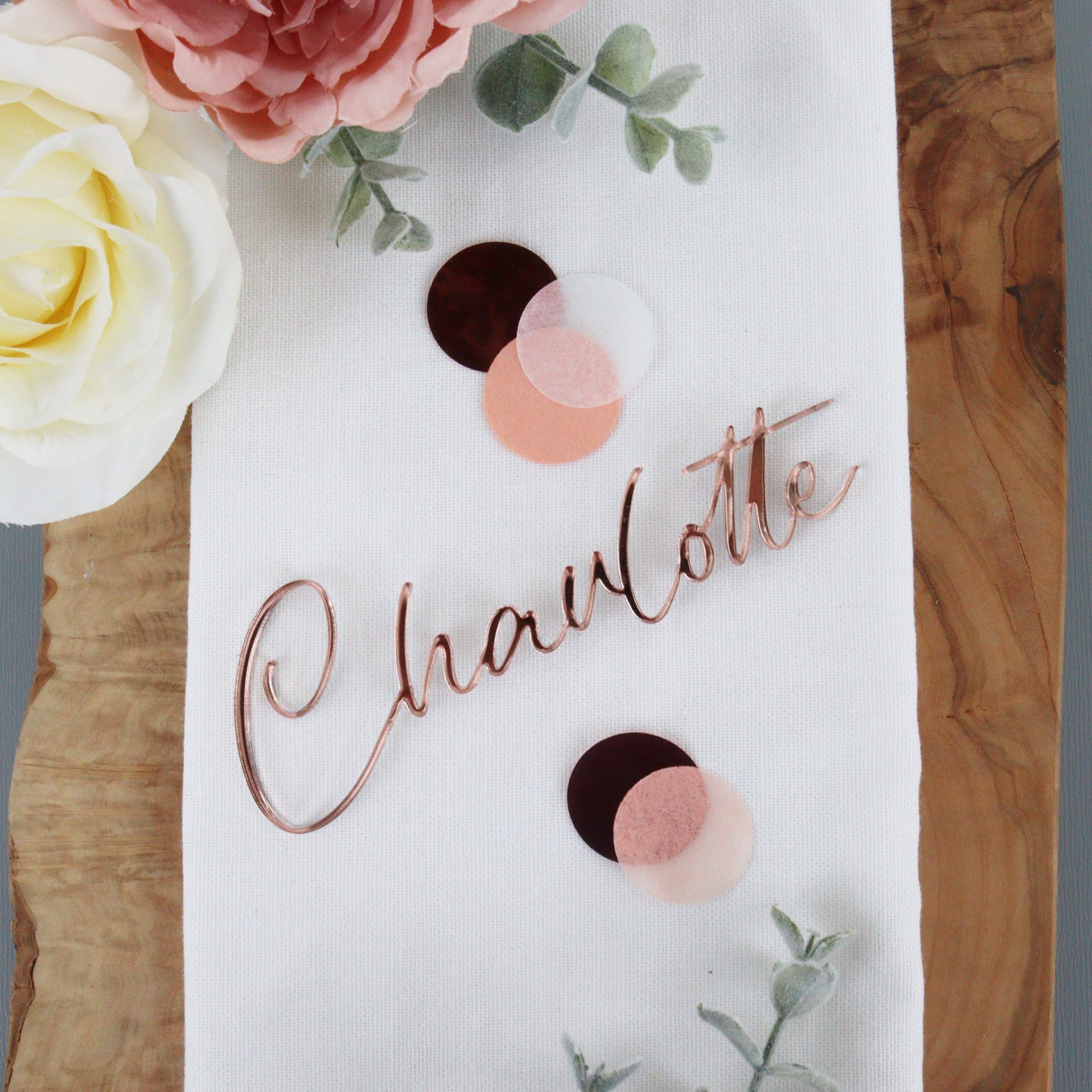 Rose Gold Delicate Table Place Settings