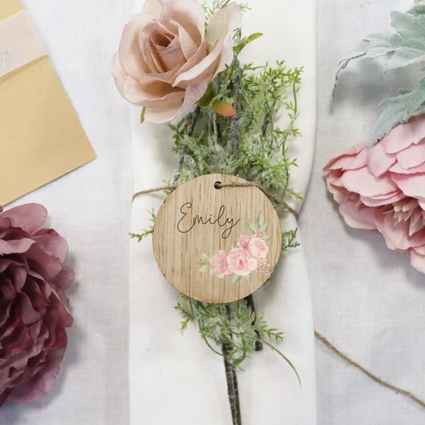 Personalised Printed Wooden Corporate Event Place Settings