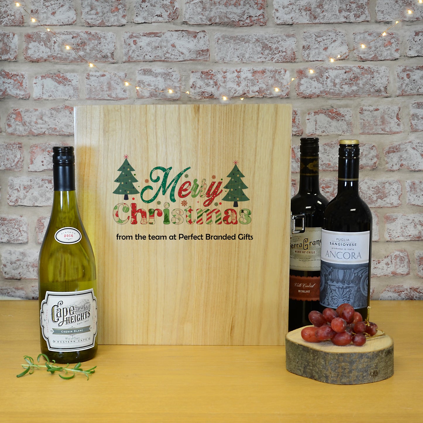 Triple Bottle Wooden Gift Box