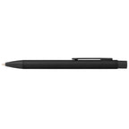 Branded Recycled Aluminium Brushed Metal Pen in Black/Black