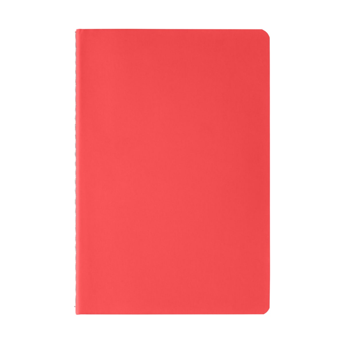Branded Recycled PU Contrast Stitch A5 Journal in Red