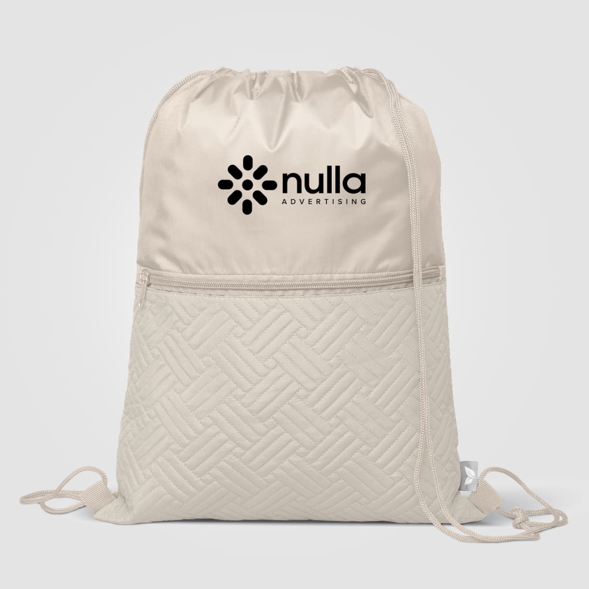 Branded Recycled Quilted Drawstring Bag 6L
