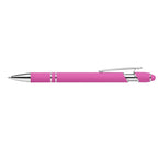 Branded Soft-Touch Rubber Stylus Pen in Pink