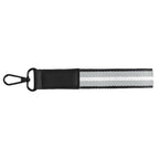 Branded rPET Woven Wrist Strap Keyring with Snap Trigger in Gray