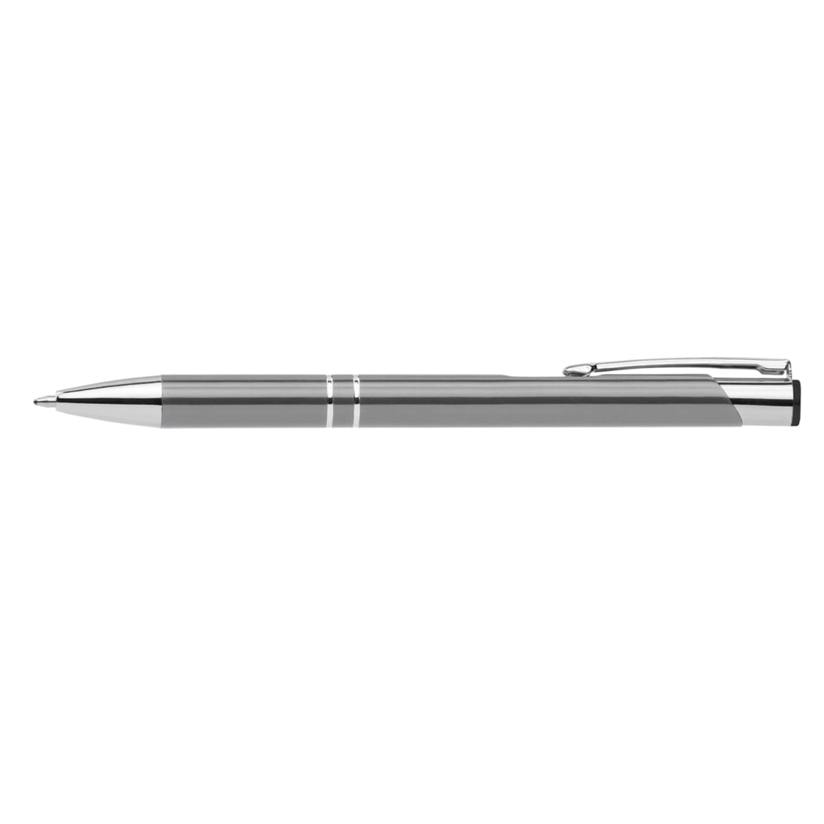 Branded Anodised Aluminium Slim Pen in Gunmetal