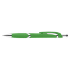 Branded Soft-Touch Click Pen with Stylus in Green