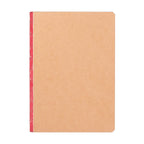 Branded Kraft Cover A5 Journal with Colour Edges in Red