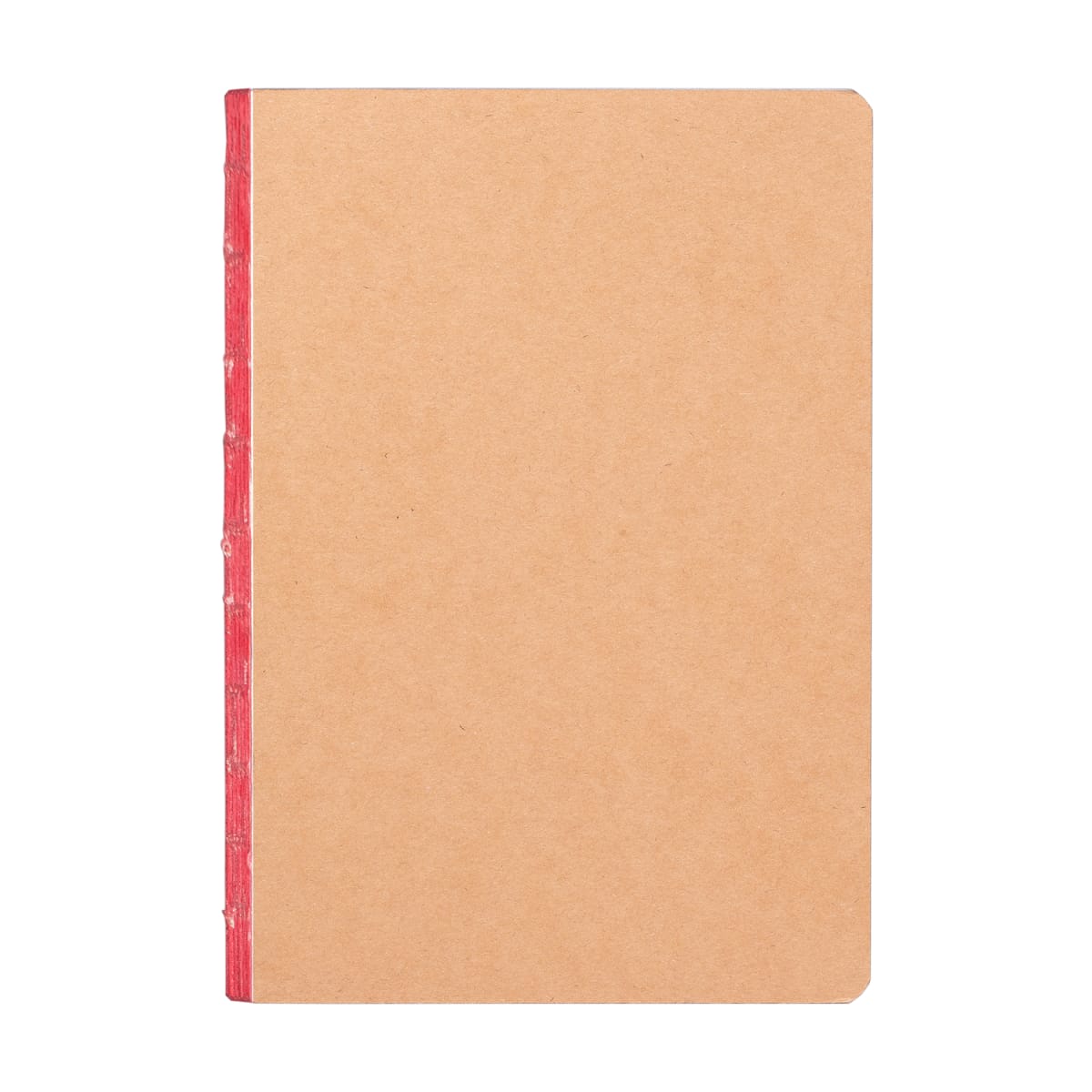 Branded Kraft Cover A5 Journal with Colour Edges in Red