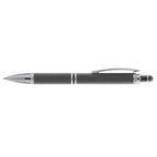 Branded Wide-Barrel Soft-Touch Metal Pen with Stylus in Taupe