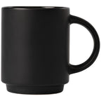 Branded Ceramic Mug and Bamboo Board Set in Black