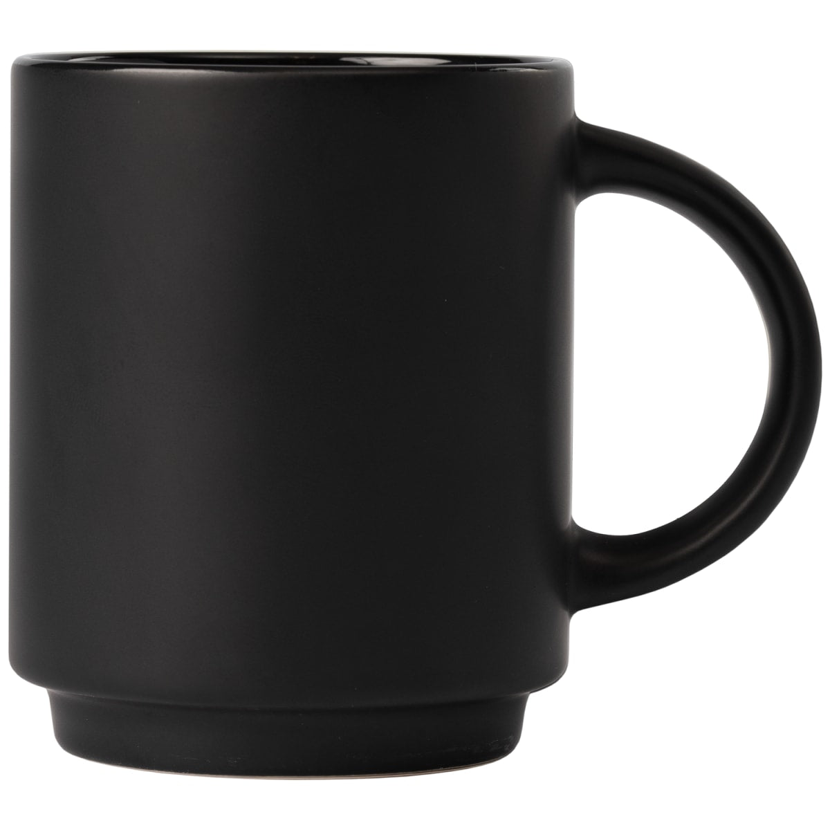 Branded Ceramic Mug and Bamboo Board Set in Black