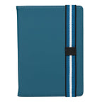 Branded Recycled PU Refillable A5 Journal with Pen Loop in Navy Blue