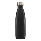 Branded Double-Wall Stainless Steel Bottle - 475ml in Black/Chrome
