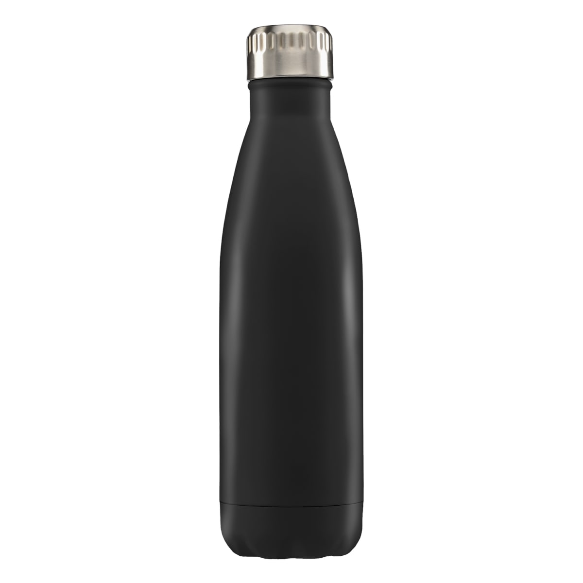 Branded Double-Wall Stainless Steel Bottle - 475ml in Black/Chrome