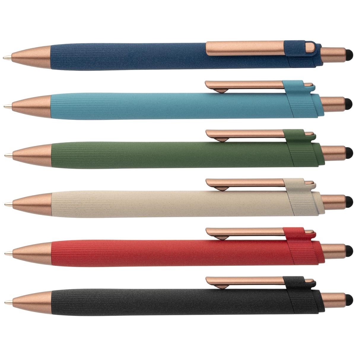 Branded Recycled Plastic Stylus Pen with Bronze Trim