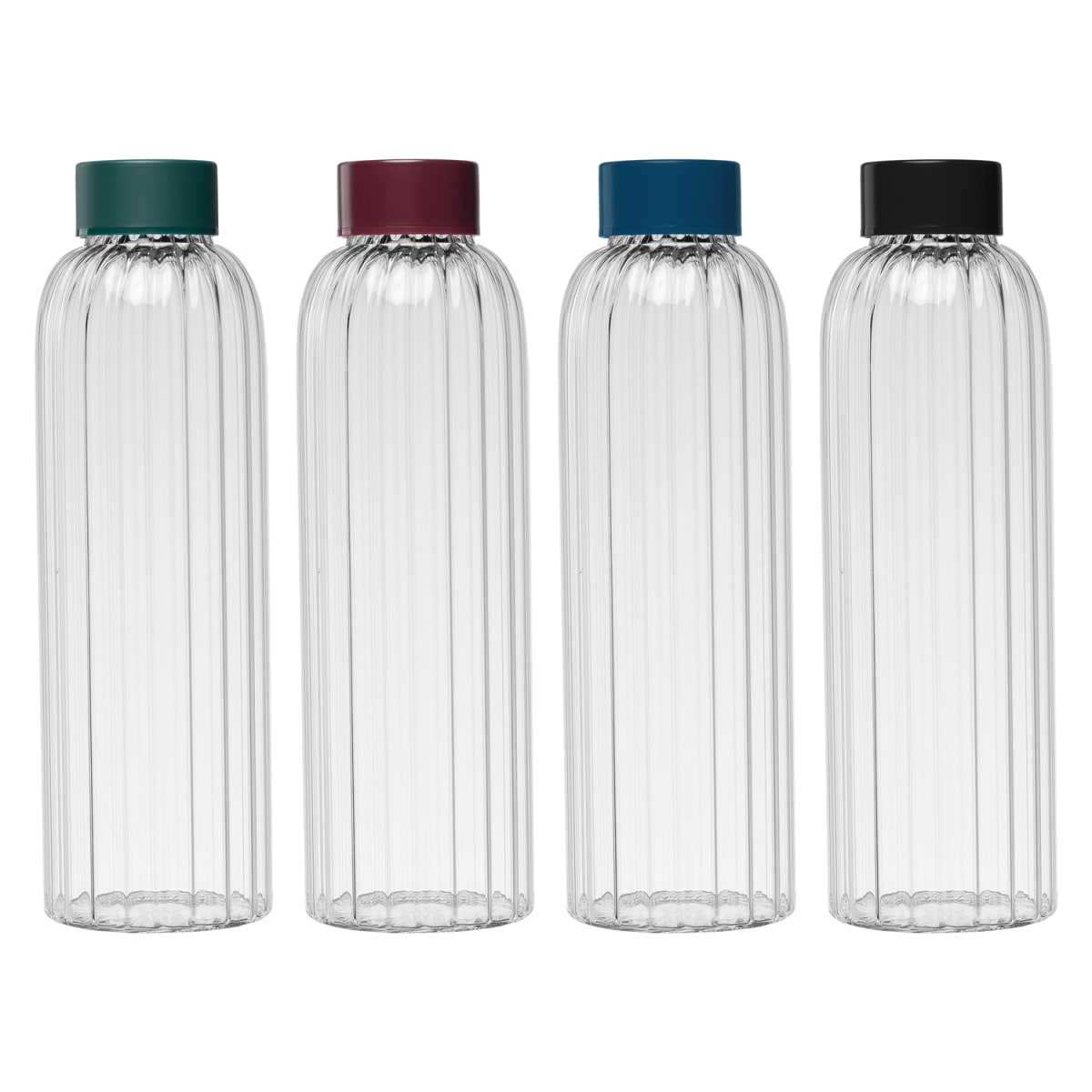 Branded Borosilicate Glass Bottle with Steel Lid - 620ml